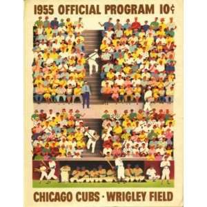  1955 Chicago Cubs Vs Milwaukee Braves Program ~nm~ Sports 