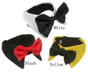 Dog Bow Tie Collar. 3 Colors White, Yellow, & Red.  