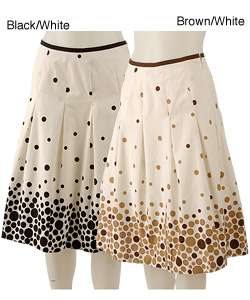 Felicia and Company Printed Polka Dot Skirt  Overstock