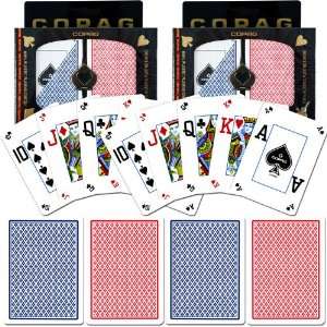 CopagT Poker Size PEEK Index   Blue/Red Set of 2   Playing Cards Copag 