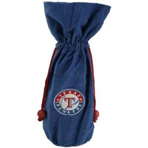  Texas Rangers Navy Blue Velvet Wine Bottle Bag Sports 