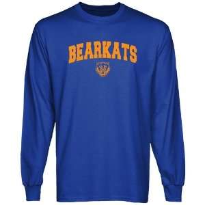 NCAA Sam Houston State Bearkats Royal Blue Logo Arch Long Sleeve T 