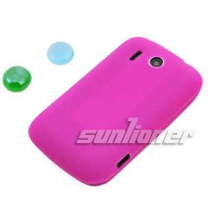 hot pink Silicone Case Skin Cover for HTC Explorer,Pico,A310e +LCD 