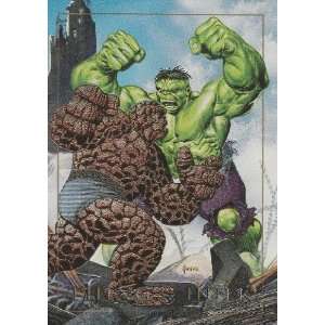  Marvel Masterpieces Series 1 Thing vs. Hulk Spectra Card 1 