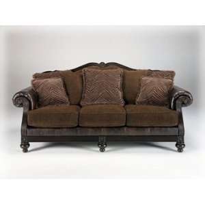  Traditional Dark Brown Key Town Truffle Sofa