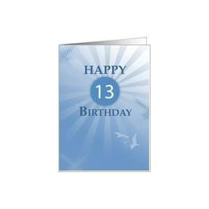  13th Birthday Boy Blue Sun Card Toys & Games