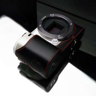 Gariz Black leather half case for Sony NEX 5 5N camera  