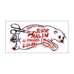  JESSE MALIN   Limited Edition Concert Poster   by Print 