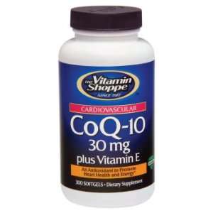  Vitamin Shoppe   Coq 10 Plus Vitamin E, 30 mg, 300 
