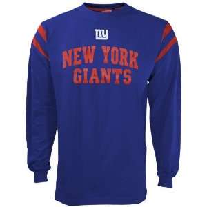 New York Giants Royal Blue End Line Long Sleeve T shirt 