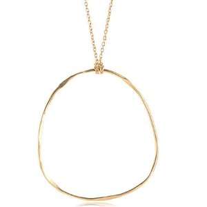  Open Circle Necklace in 24 Karat Gold Vermeil Jewelry