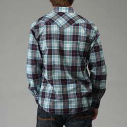 191 Unlimited Mens Plaid Woven Shirt  Overstock