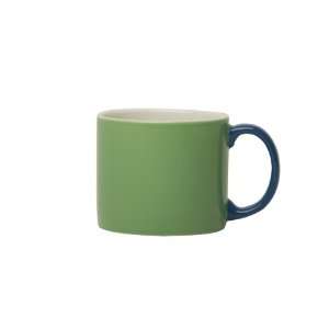  Jansen + Co, My Mug Espresso Green, Blue Handle, Set of 