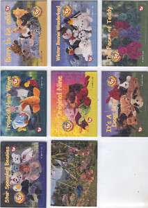 TY BEANIE BABIES CARD LOT   SERIES 1   8 PUZZLE CARDS  