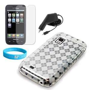Fitted White Checkered Silicone Case for Samsung Galaxy Fascinate SCH 