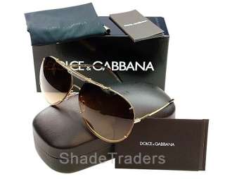 Dolce & Gabbana Aviator Sunglasses GOLD_BROWN 2075 034 679420342764 