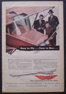TAYLORCRAFT 1945 BC 12D Easy to FlyEasy to Buy WWII Vintage AD 