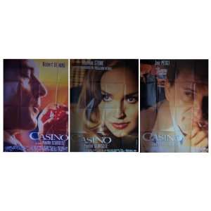 CASINO   RARE ADVANCE SET OF 3 (FRENCH   LARGE) Movie Poster  