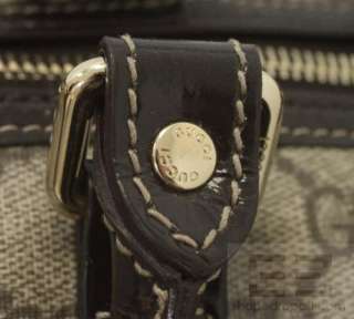 Gucci Dark Brown GG Plus Canvas & Patent Leather Joy Boston Bag  