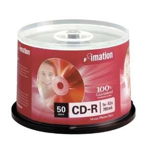  Imation CD R 80 Minute 700 MB 52x Thermal Printable, Gold 