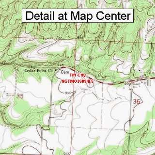  USGS Topographic Quadrangle Map   Tiff City, Missouri 