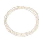 Amour 100 5 5.5mm FW Off Round Pearl Necklace w/ 14KY 3mm Gold Beads