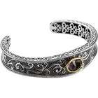   Gold and Sterling Silver 2 7/8 ct. Oval Shaped Amethyst Bracelet