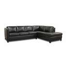 Wholesale Interiors Black Leather Sectional Sofa by Wholesale 
