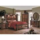 Wildon Home Stephano Panel Bedroom Set in Cherry and Ash Burl   Size 