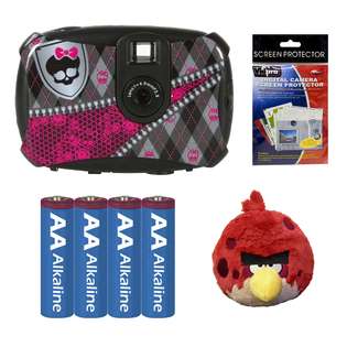  Monster High Digital Camera With Face Plates + Angry Birds 5 inch 