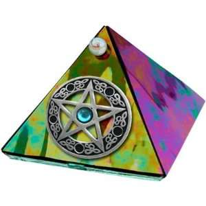  2in Black Diamond Pentacle With Stone Wishing Pyramid 