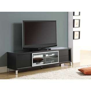 Overstock Cappuccino Hollow Core Flat Panel TV Stand at 