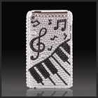   Piano Silver bling rhinestone case cover for Apple iPod Touch 4 4G