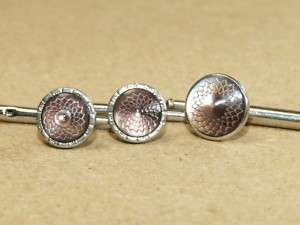 Vintage Shirt Button Stud Cuff Links Etched Abalone *  