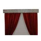   Curtain Rod Valance, Braid on Handcrafted Solid Steel Frame, Antique