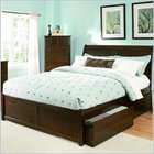 Atlantic Furniture Bordeaux Platform Bed with Flat Panel Footboard and 