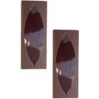  Wooden Leaf Shape Acrylic Mirror Accents Wall Plaque Set