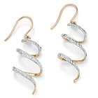 PalmBeach Jewelry Diamond Accent Ribbon Drop Earrings