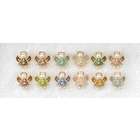   Pack of 36 Christmas Jewelry Decorative Birthstone & Pearl Angel Pins