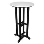   Earth Friendly Outdoor Patio Bistro Bar Table   Black and White