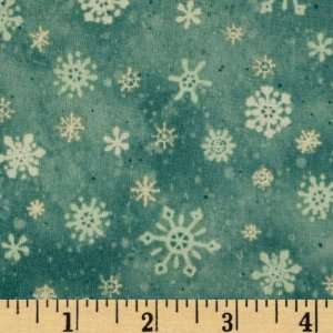   Small Snowflake Spruce Fabric By The Yard Arts, Crafts & Sewing