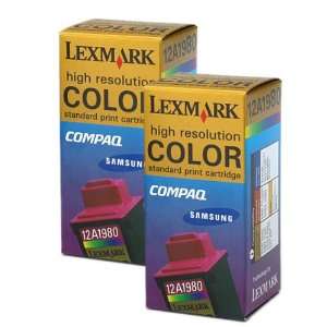  Lexmark 12A1980 Color Ink Cartridge Twin Pack Electronics
