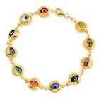 Bling Jewelry Multicolor Evil Eye Sterling Silver Gold Vermeil 