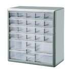   27 Bin Plastic Drawer Parts Storage Organizer Cabinet, Metallic Green