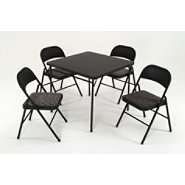 Five Piece Folding Card Table And Chairs Set  