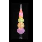   Lighted Icy Beaded Retro Finial Christmas Tree Topper   Multi Lights