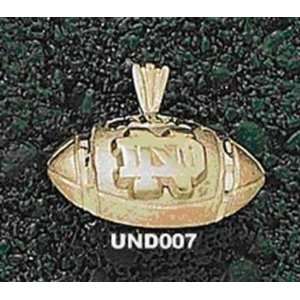    14Kt Gold University Of Notre Dame Nd Football: Sports & Outdoors