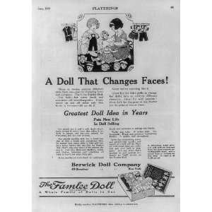  Playthings Magazine,dolls,1910 1929,Changes Faces: Home 