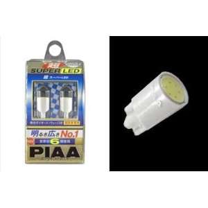    PIAA Xtreme White Super 6 LED 194 168 T10 Wedge Bulbs: Automotive