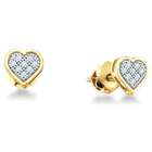   Pave Set Round Diamond Small Stud Earrings (.05 cttw, H Color